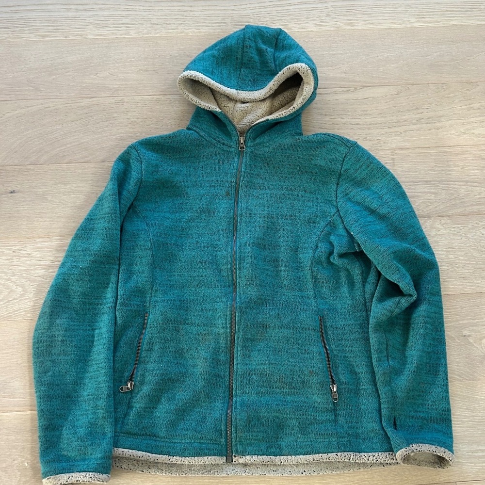 KUHL Gorpcore Sherpa Lined Hoodie Jacket Womens Large Outdoor Cozycore